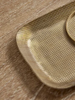 Three Golden Textured Trays