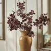 Three Large Faux Eucalyptus Sprays - Burgundy