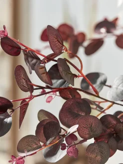 Three Large Faux Eucalyptus Sprays - Burgundy