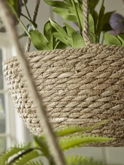 Three Seagrass Hanging Planters