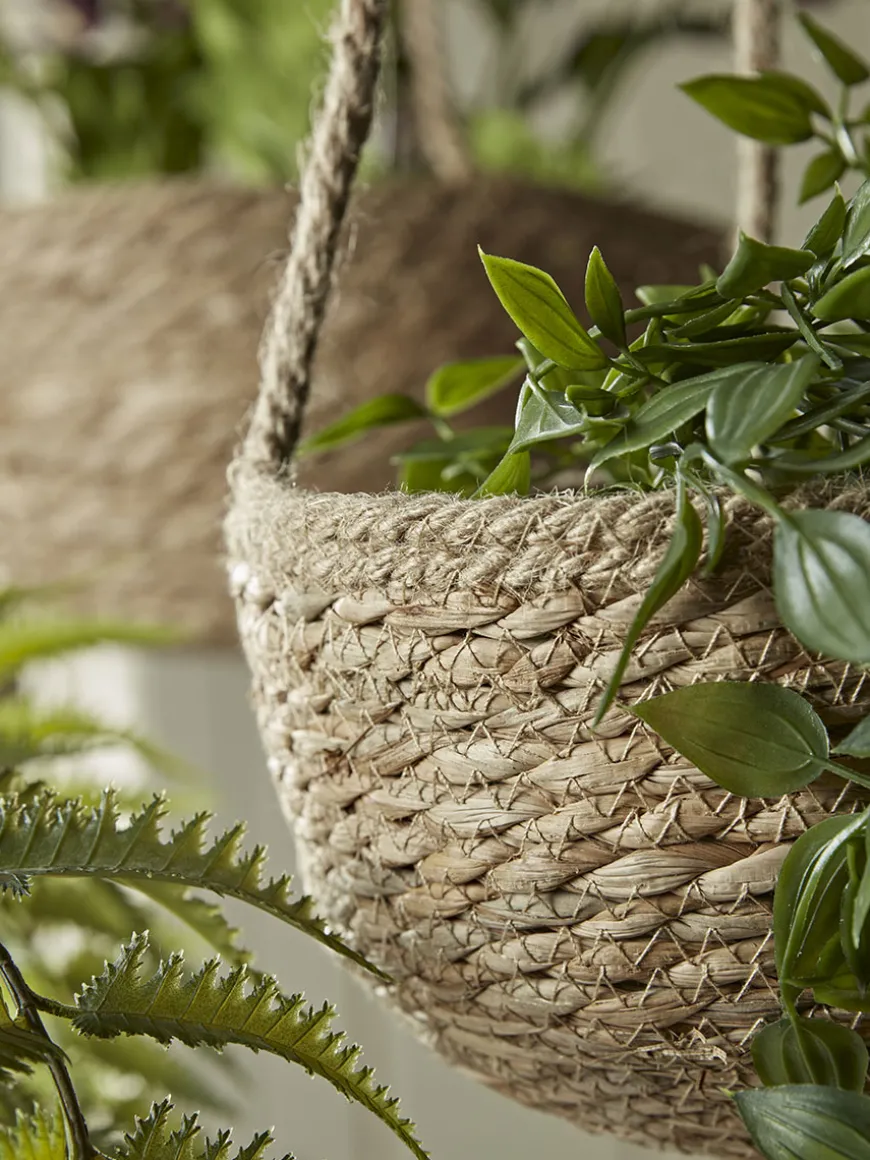 Three Seagrass Hanging Planters