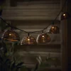 Three Solar Half Round Rattan String Lights