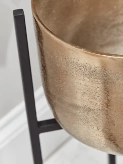 Three Standing Brass Planters