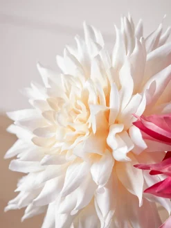Three Sumptuous Faux Dahlia Stems - Bright Mix