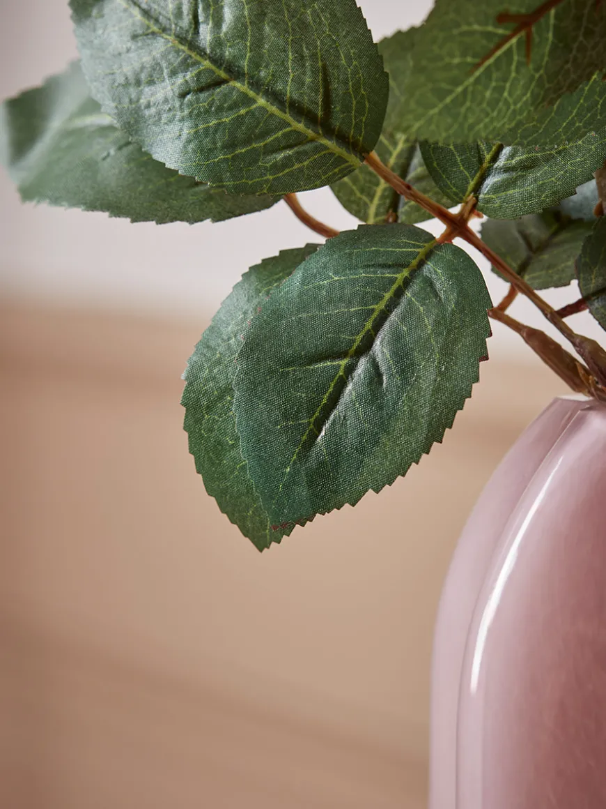 Three Sumptuous Faux Rose Stems - Blush Mix