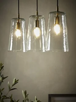 Three Tapered Glass Pendants