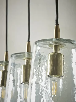 Three Tapered Glass Pendants