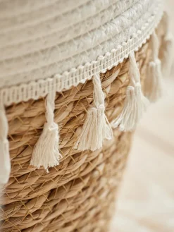 Three Tasselled Storage Baskets