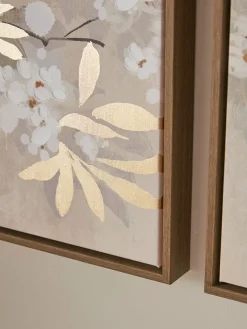 Three Textured Blossom Canvases