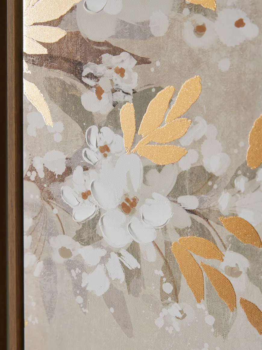 Three Textured Blossom Canvases