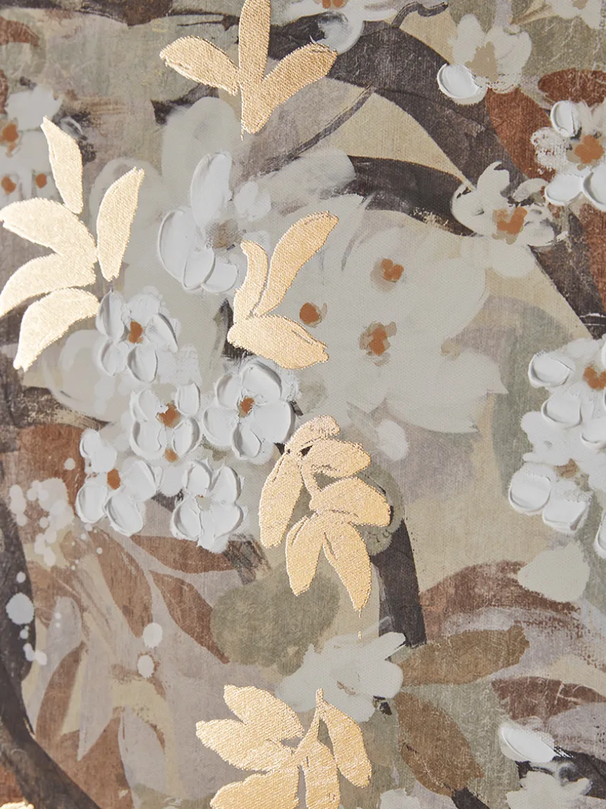 Three Textured Blossom Canvases