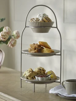 Three Tiered Cake Stand - Nickel
