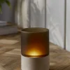 Travertine & Glass Tealight Holder