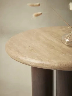 Travertine Side Table