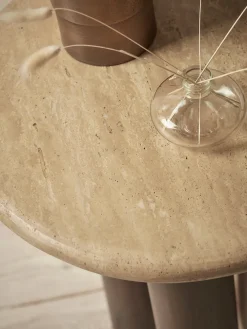 Travertine Side Table