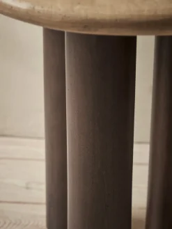 Travertine Side Table