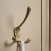 Triple Coat Hook - Antique Brass