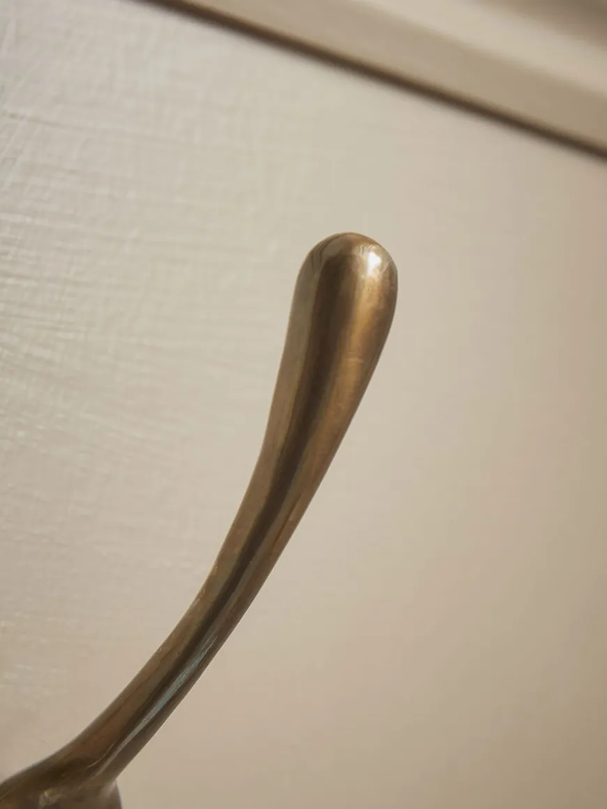 Triple Coat Hook - Antique Brass