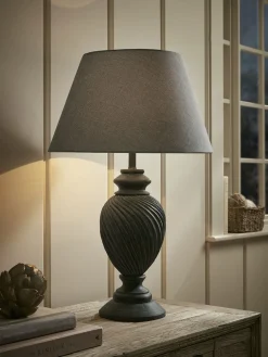 Twisted Carved Table lamp