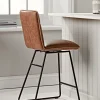 Two Alden Twist Counter Stools - Tan