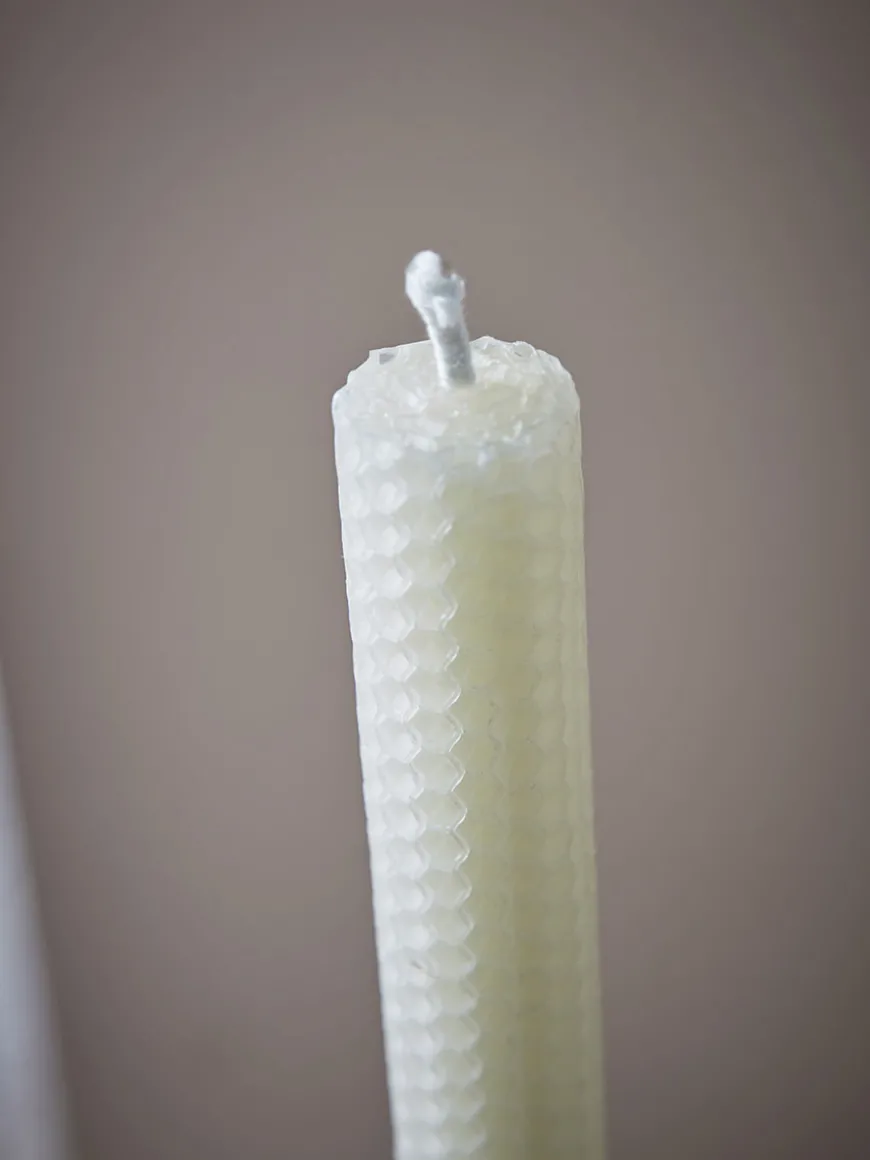 Two Beeswax Dinner Candles