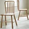Two Bergen Oak Dining Chairs - Natural
