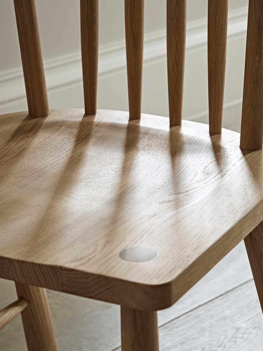 Two Bergen Oak Dining Chairs - Natural