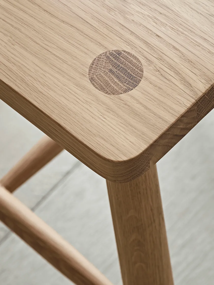 Two Bergen Oak Dining Chairs - Natural