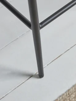 Two Bouclé Counter Stools - Black