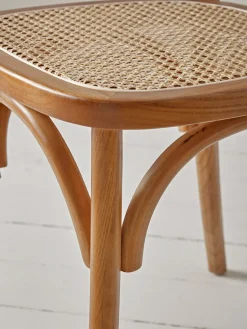 Two Cane Webbing Dining Chairs - Natural