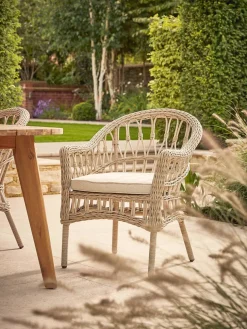 Two Decorative Weave Dining Chairs