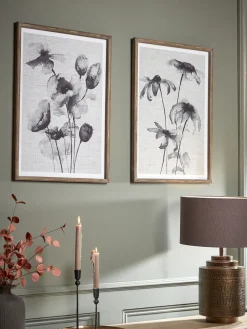 Two Floral Framed Prints
