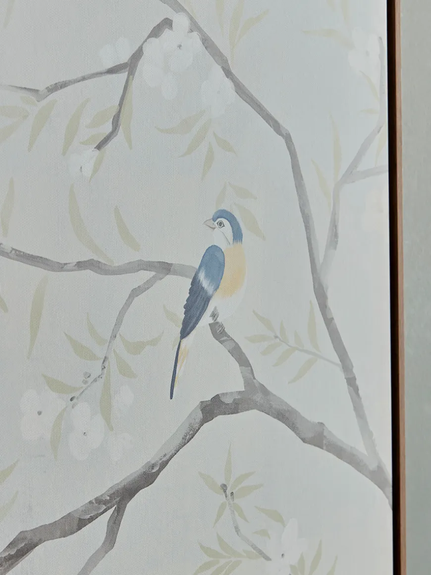 Two Framed Bird Canvases