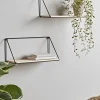 Two Industrial Wood & Metal Shelves - Small