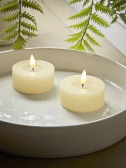 Two LED Faux Candles - Low