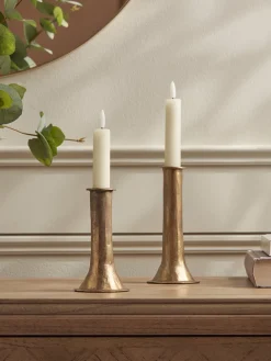 Two LED Faux Dinner Candles
