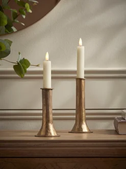 Two LED Faux Dinner Candles