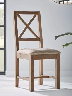 Two Loft Cross Back Dining Chairs