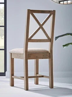 Two Loft Cross Back Dining Chairs