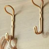 Two Looped Brass Hooks
