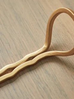 Two Looped Brass Hooks