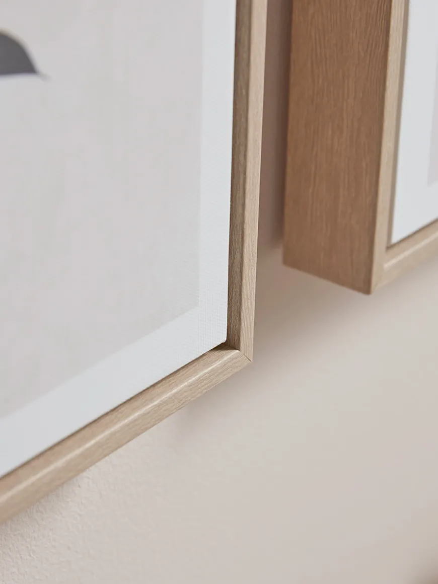 Two Monochrome Leaf Canvases