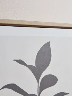 Two Monochrome Leaf Canvases