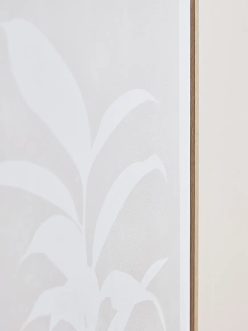 Two Monochrome Leaf Canvases