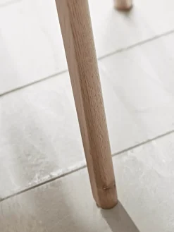 Two Oak & Marble Nested Tables