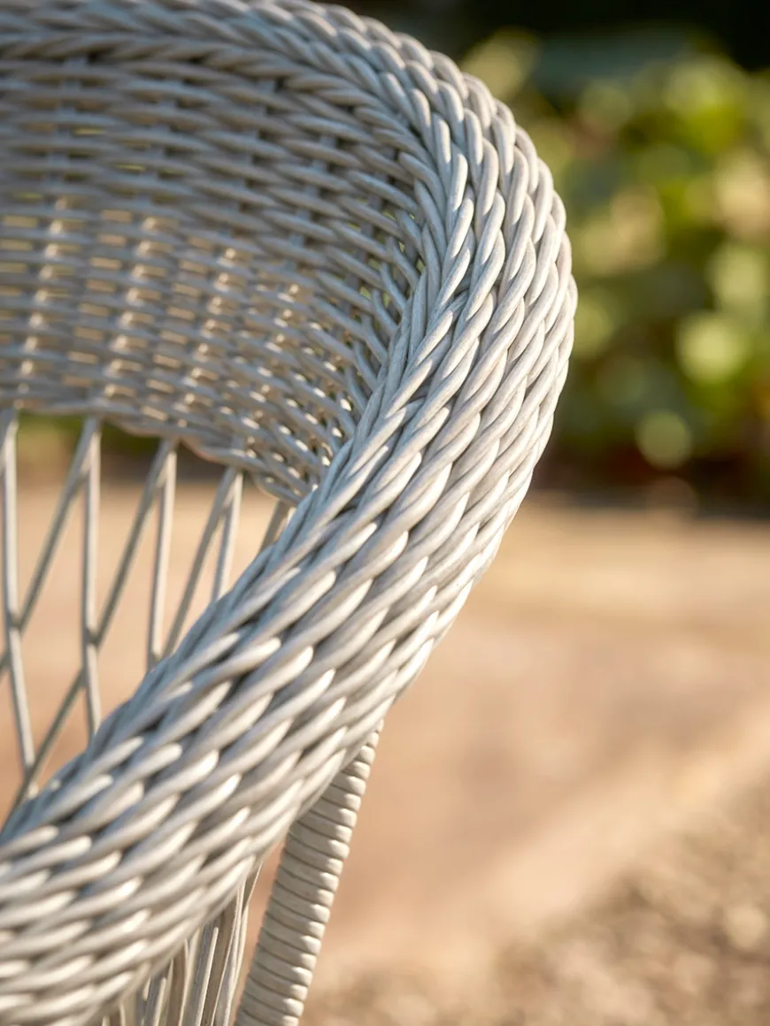 Two Open Weave Dining Chairs
