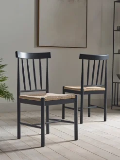 Two Reims Dinning Chairs - Ink