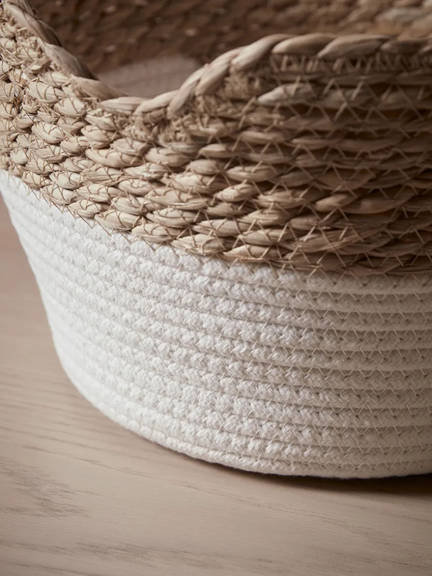 Two Scalloped Edge Storage Baskets