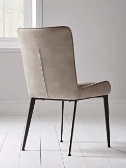 Two Soft Grey Dining Chairs