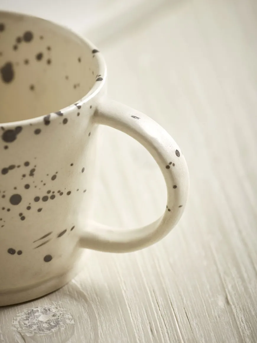 Two Splatter Glazed Mugs